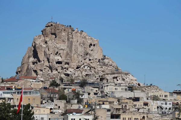 Uchisar Castle in Cappadocia, Nevsehir, Turkiet — Stockfoto