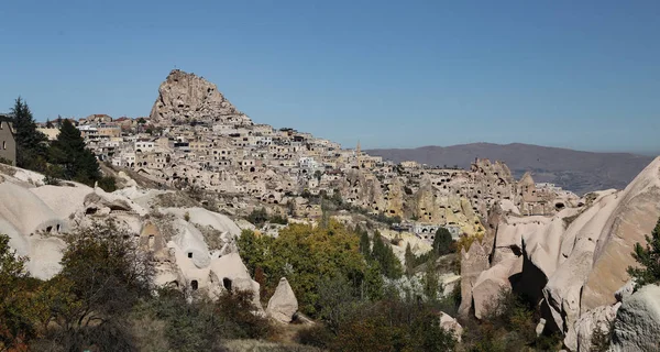 Castelo de Uchisar na Capadócia, Nevsehir, Turquia — Fotografia de Stock