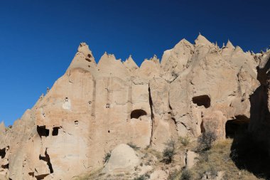 Zelve Vadisi'nde Kaya Oluşumları, Kapadokya, Nevşehir, Türkiye