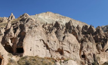 Zelve Vadisi'nde Kaya Oluşumları, Kapadokya, Nevşehir, Türkiye