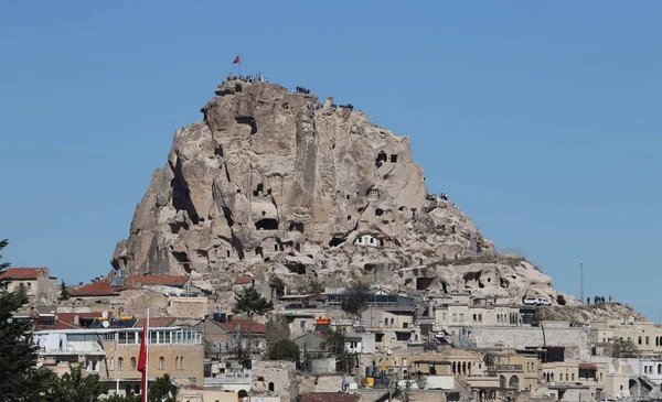 Uchisar Castle in Cappadocia, Nevsehir, Turkiet — Stockfoto