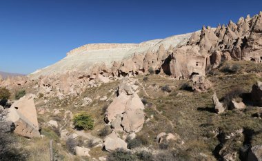 Zelve Vadisi'nde Kaya Oluşumları, Kapadokya, Nevşehir, Türkiye