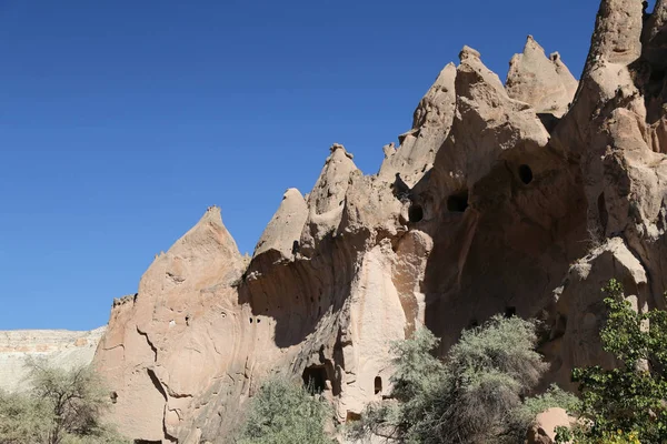 Rock Formations in Zelve Valley, Cappadocia, Nevsehir, Turkey — Stock Photo, Image