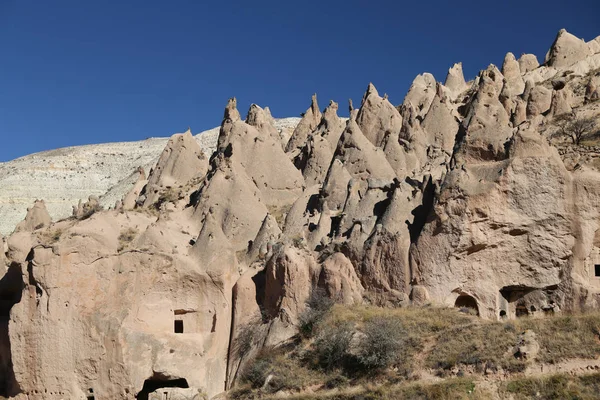 Formación de rocas en Zelve Valley, Capadocia, Nevsehir, Turquía —  Fotos de Stock