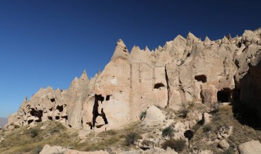 Zelve Vadisi'nde Kaya Oluşumları, Kapadokya, Nevşehir, Türkiye