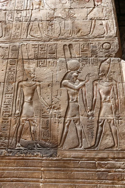 Luxor Tapınağı'ndaki Mısır Hiyeroglifleri, Luxor, Mısır Stok Fotoğraf