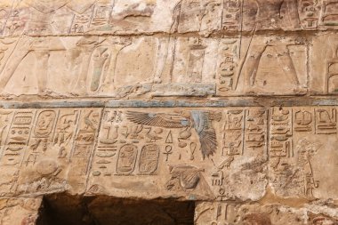 Luxor Tapınağı'ndaki Mısır Hiyeroglifleri, Luxor, Mısır