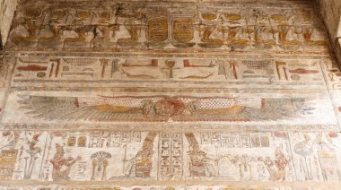 Luxor Tapınağı'ndaki Mısır Hiyeroglifleri, Luxor, Mısır