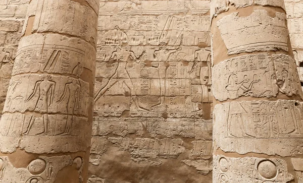 Egyptian Hieroglyphs in Luxor Temple, Luxor, Egypt