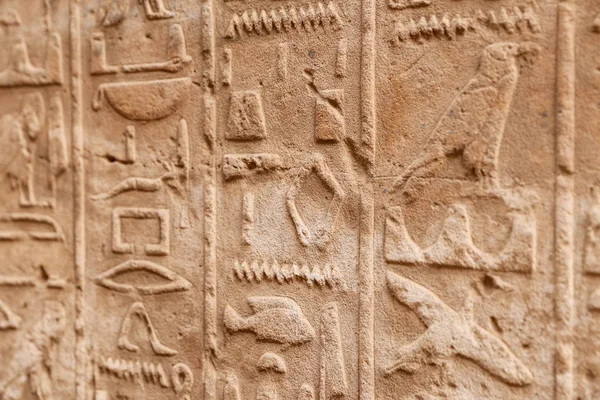 Hieroglyphics i Karnak Temple, Luxor, Egypten — Stockfoto