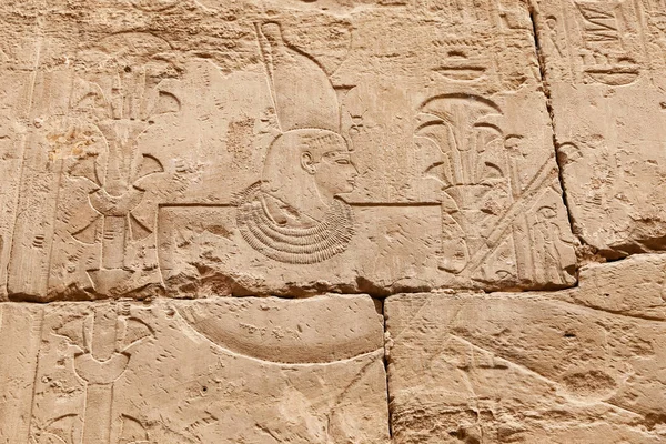 Hieroglyphics in Karnak Temple, Luxor, Egypt Royalty Free Stock Photos