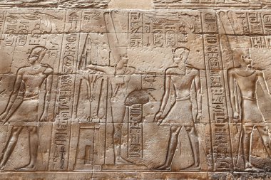 Luxor Tapınağı'ndaki Mısır Hiyeroglifleri, Luxor, Mısır