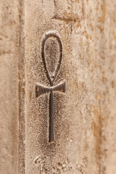 Αιγυπτιακά ιερογλυφικά στο ναό του Λούξορ, Λούξορ, Αίγυπτος — Φωτογραφία Αρχείου