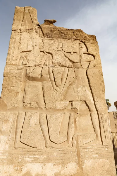 埃及卢克索卡纳克神庙的象形文字 — 图库照片