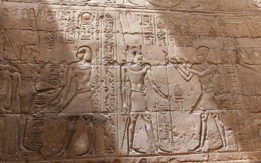 Luxor Tapınağı'ndaki Mısır Hiyeroglifleri, Luxor, Mısır