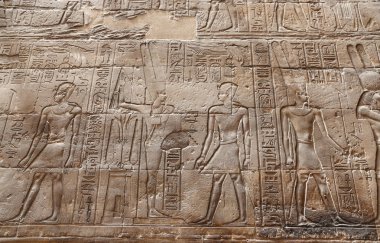 Luxor Tapınağı'ndaki Mısır Hiyeroglifleri, Luxor, Mısır