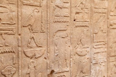 Karnak Tapınağı'nda Hiyeroglifler, Luxor, Mısır