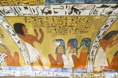 Deir el-Medine Köyü'ndeki Bir Mezardan Sahne, Luxor, Mısır