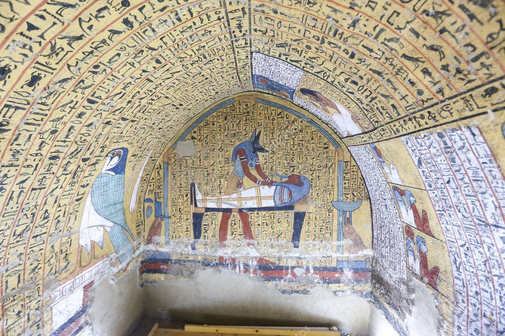 Escena de una tumba en la aldea de Deir elMedina, Luxor, Egipto 2022