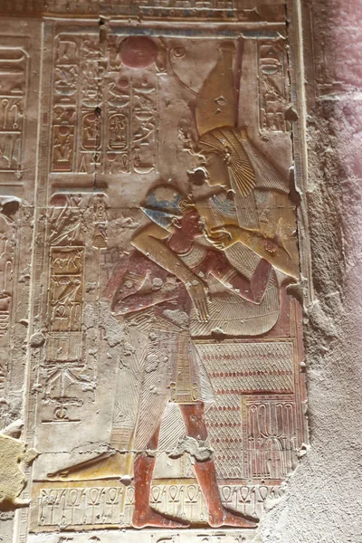 Scène uit Abydos tempel in Madfuna, Egypte — Stockfoto