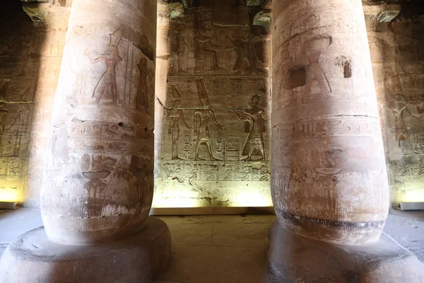 Scen från Abydos Temple i Madfuna, Egypten — Stockfoto