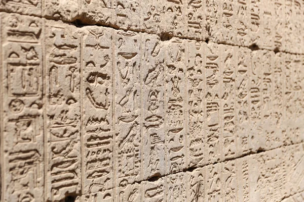 Иероглифы в храме Дендеры, Кена, Египет — стоковое фото