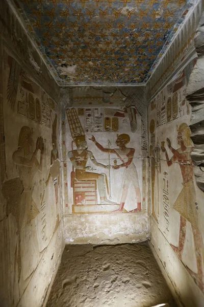 Scène uit Abydos tempel in Madfuna, Egypte — Stockfoto