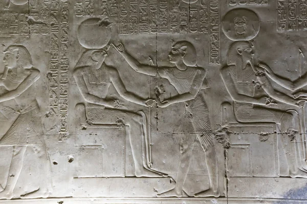 Scène uit Abydos tempel in Madfuna, Egypte — Stockfoto