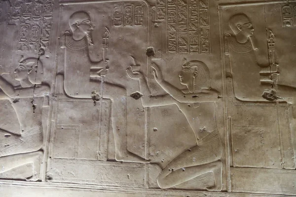 Scène uit Abydos tempel in Madfuna, Egypte — Stockfoto