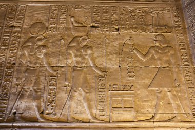 Olay dan Edfu Temple içinde Edfu, Mısır