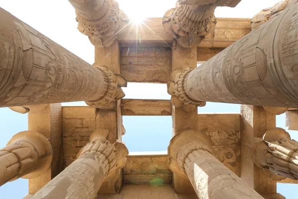 Column in Kom Ombo Temple, Aswan, Egypt — 스톡 사진