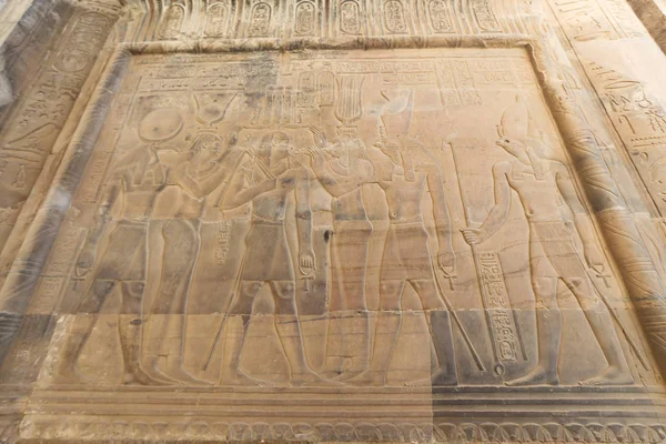 Jelenet a Kom Ombo Temple-ben Aswan, Egyiptom — Stock Fotó