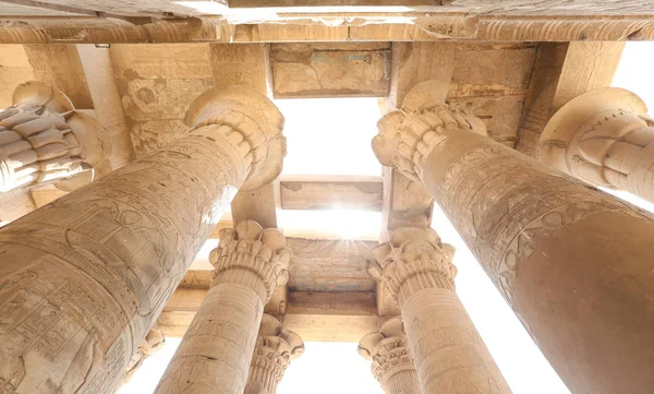 Column in Kom Ombo Temple, Aswan, Egypt — Stock Photo, Image