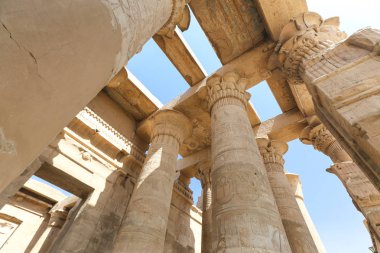 Column in Kom Ombo Temple, Aswan, Egypt
