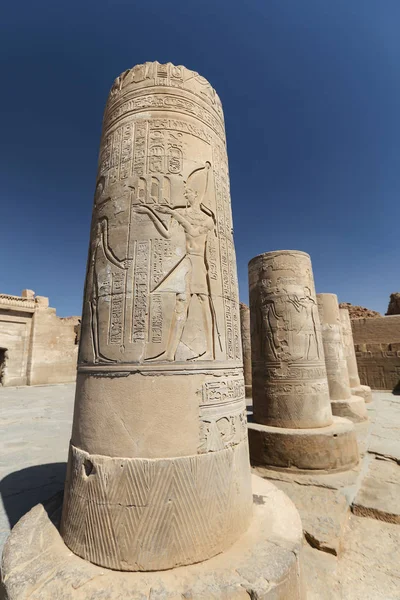 Coluna em Templo de Kom Ombo, Assuão, Egito — Fotografia de Stock