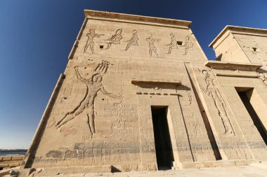 Sahne in Philae Temple, Aswan, Mısır