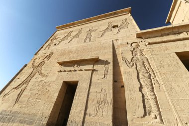 Sahne in Philae Temple, Aswan, Mısır