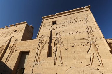 Sahne in Philae Temple, Aswan, Mısır