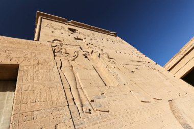 Sahne in Philae Temple, Aswan, Mısır