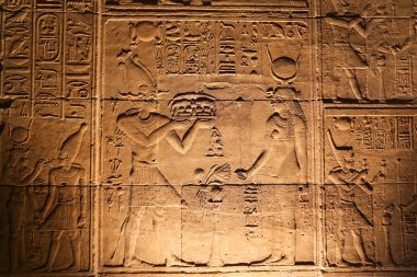 Sahne in Philae Temple, Aswan, Mısır