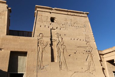 Sahne in Philae Temple, Aswan, Mısır