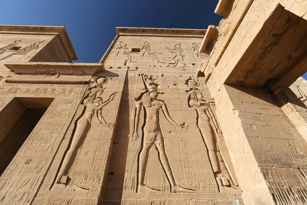 Scene in Philae Temple, Aswan, Egypt — Stock Photo, Image