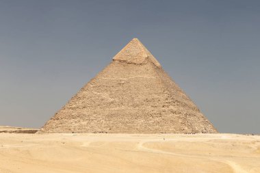 Giza piramit kompleksi 'nde khafre Piramidi, Kahire, Mısır