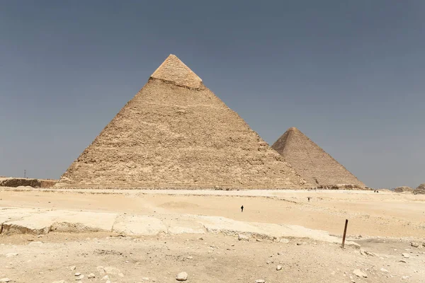 Пирамида Хафре в комплексе пирамиды Гиза, Каир, Египет — стоковое фото