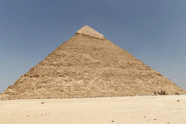 Pirâmide de Khafre no complexo da pirâmide de Giza, Cairo, Egipto — Fotografia de Stock