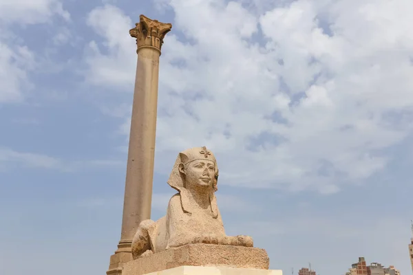 Pompei pillér Alexandriában, Egyiptom — Stock Fotó