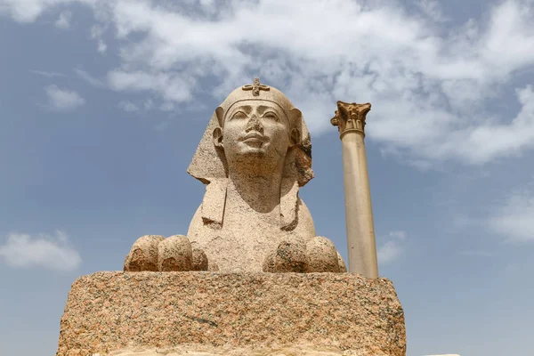 埃及亚历山大的庞培支柱 — 图库照片