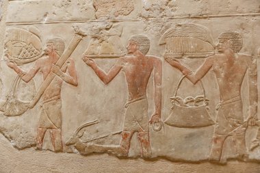 Saqqara Nekropolü sahneleri, Kahire, Mısır