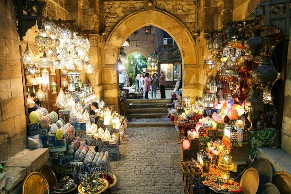 Khan El-Khalili in Caïro, Egypte — Stockfoto