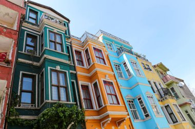 Eski evleri Fener semtinde, Istanbul, Türkiye